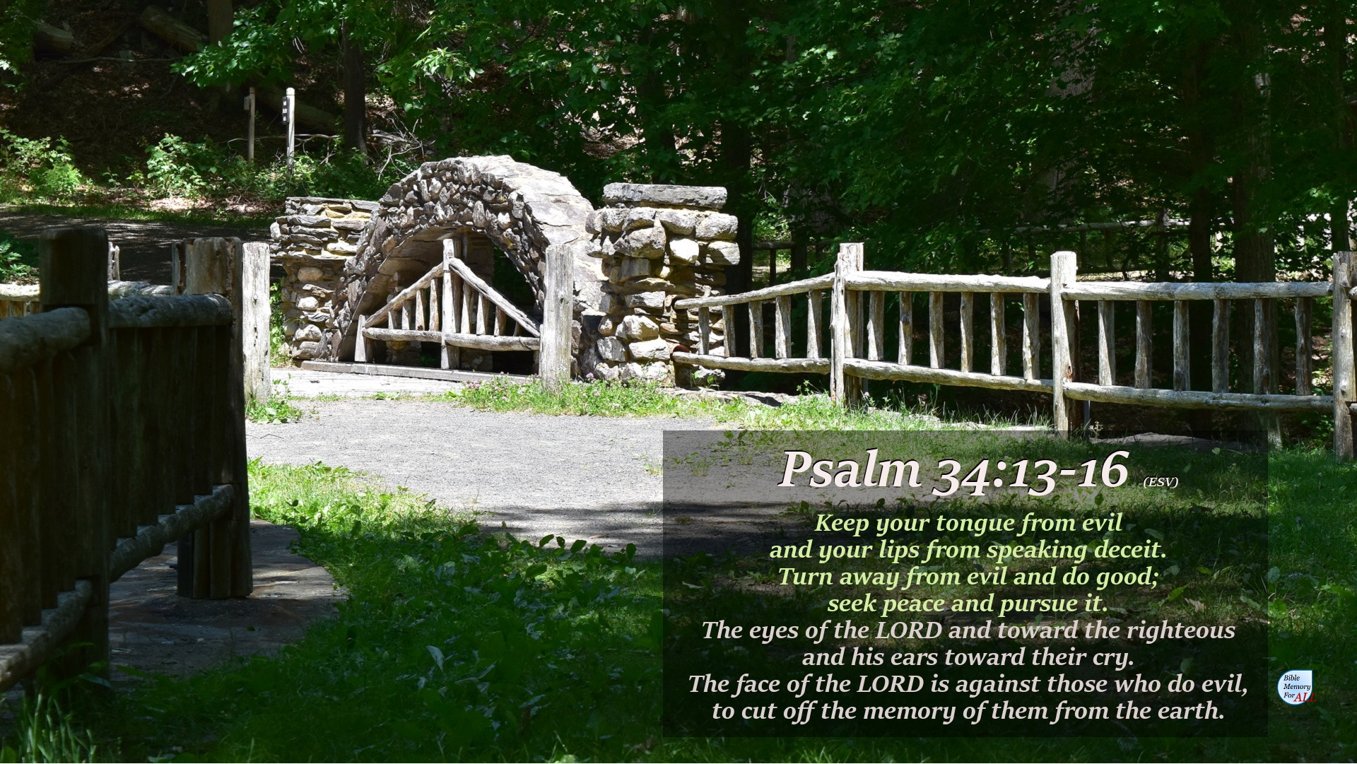 Psalm 34 15 16 Bible Memory For All